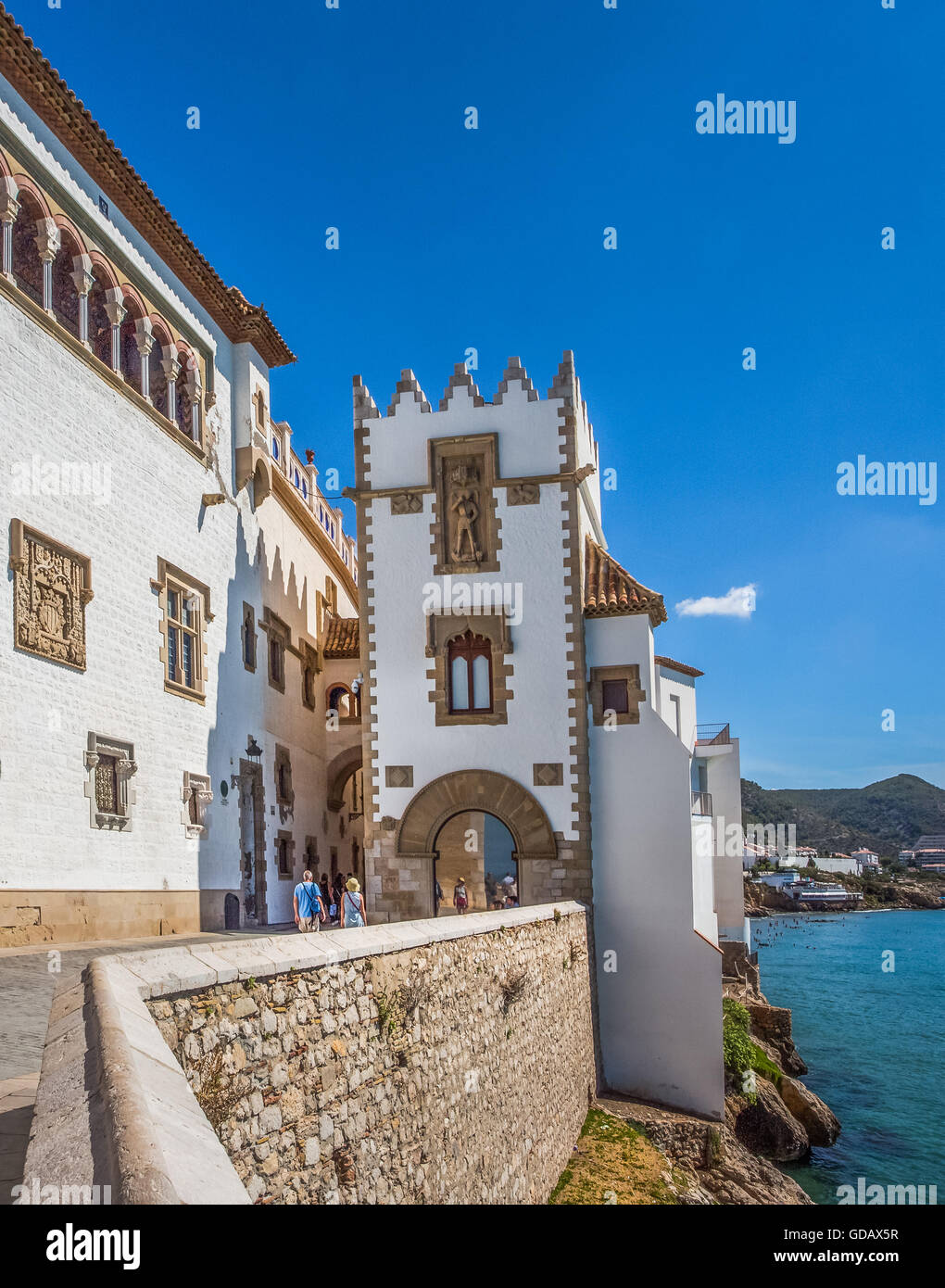 Spagna,Catalogna,città di Sitges,Città Vecchia Foto Stock