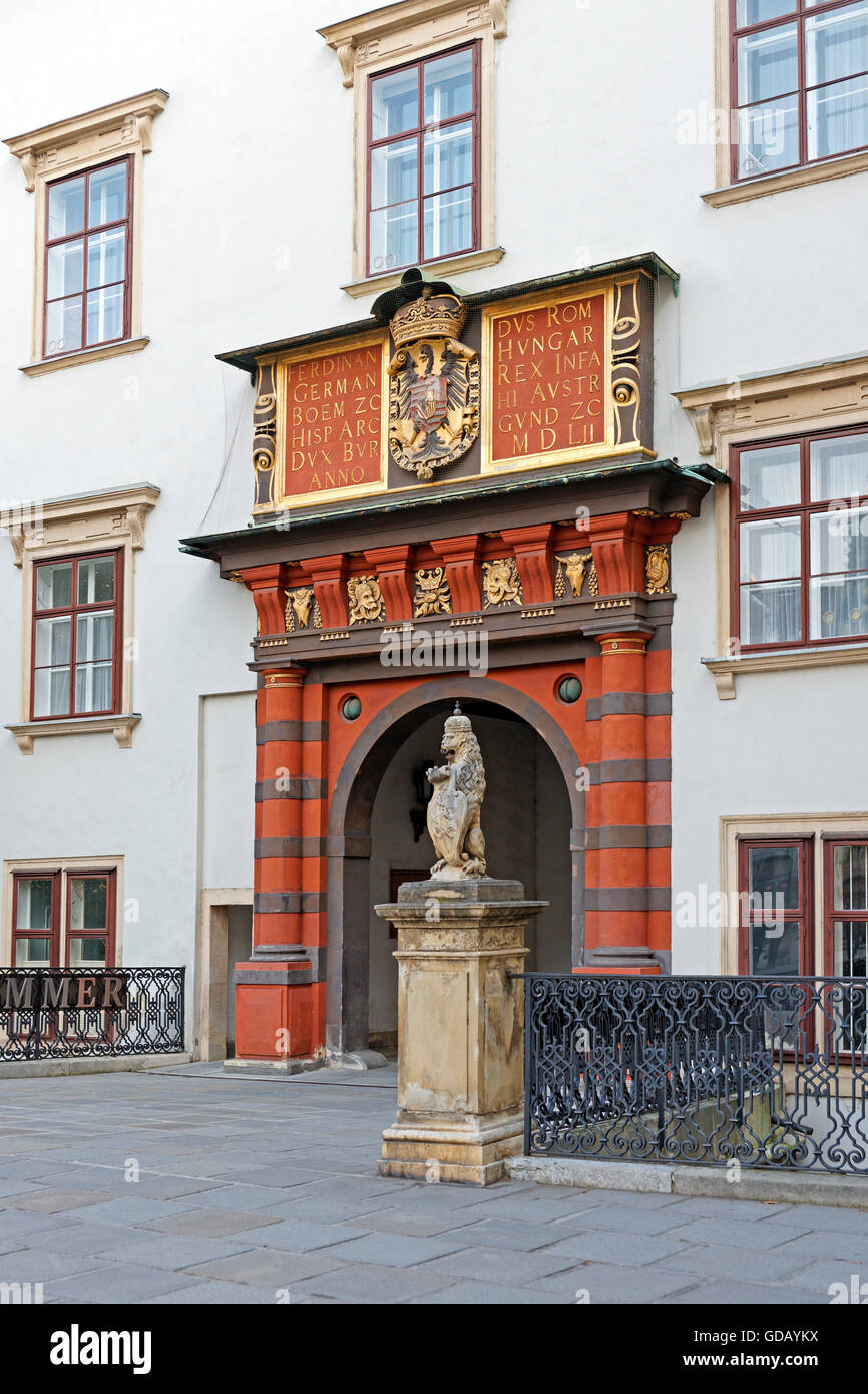 Hofburg,cortile interno,passaggio,tribunale svizzero Foto Stock