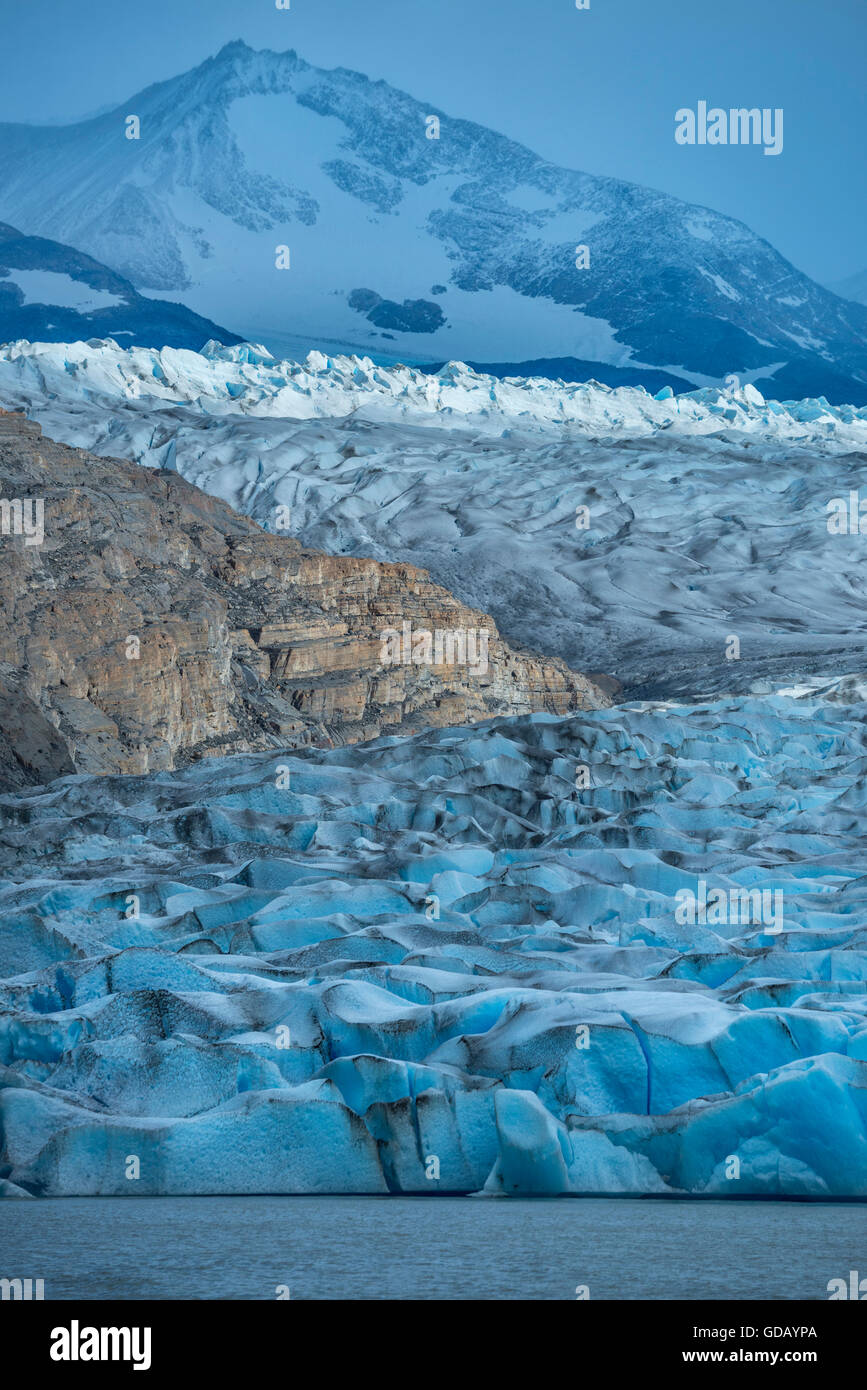 Sud America,Patagonia,Cile,Torres del Paine,Lago Grey,,UNESCO Patrimonio Mondiale,ghiacciaio Grey Foto Stock