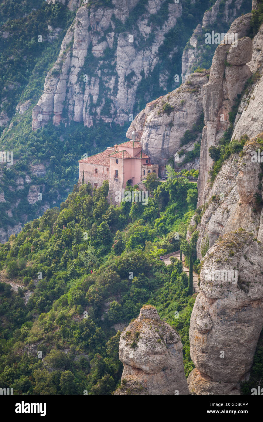 Spagna,Catalogna,montagna di Montserrat,la Sacra Grotta, Foto Stock