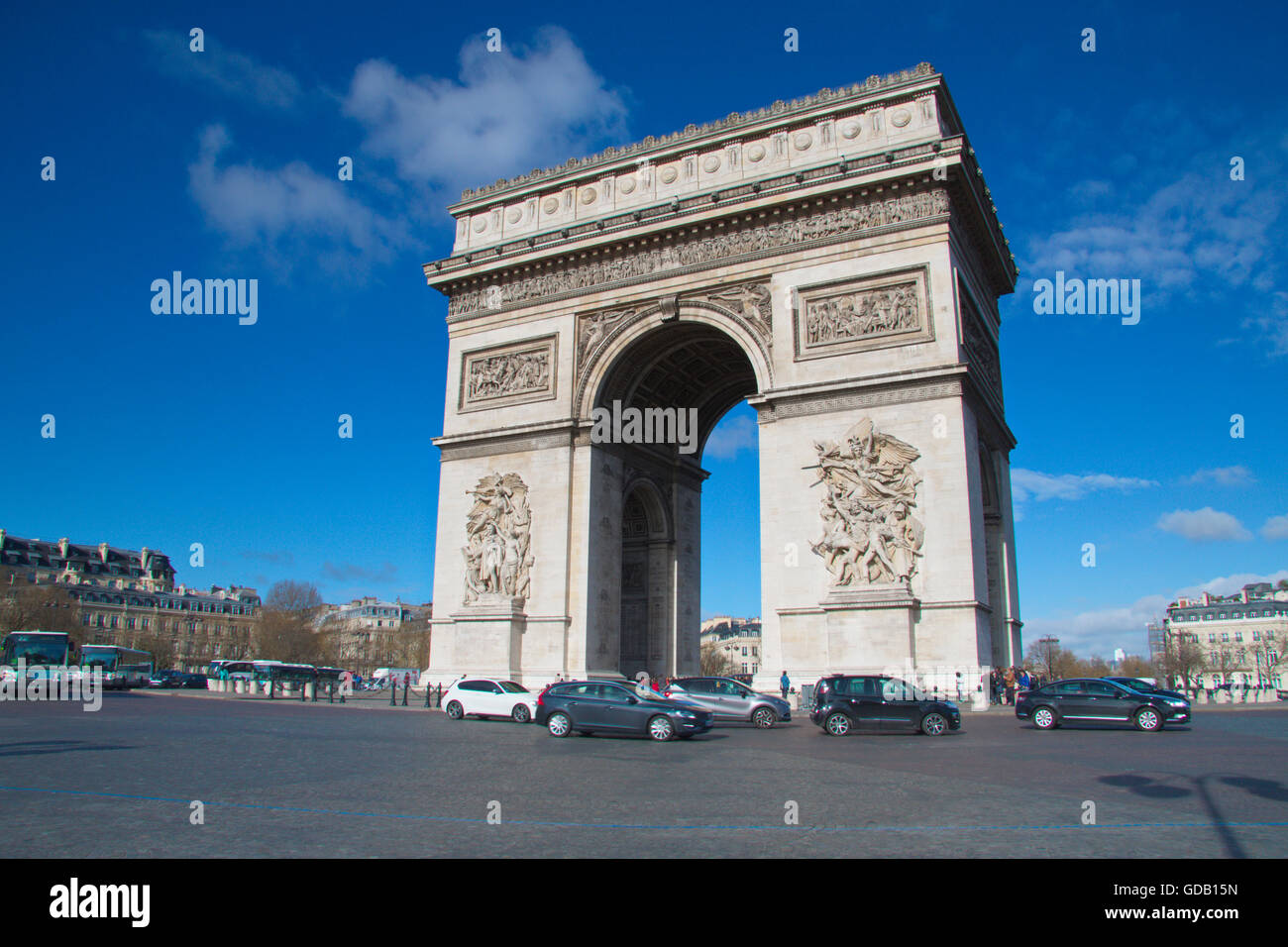 Parigi,Arc de Triomphe Foto Stock