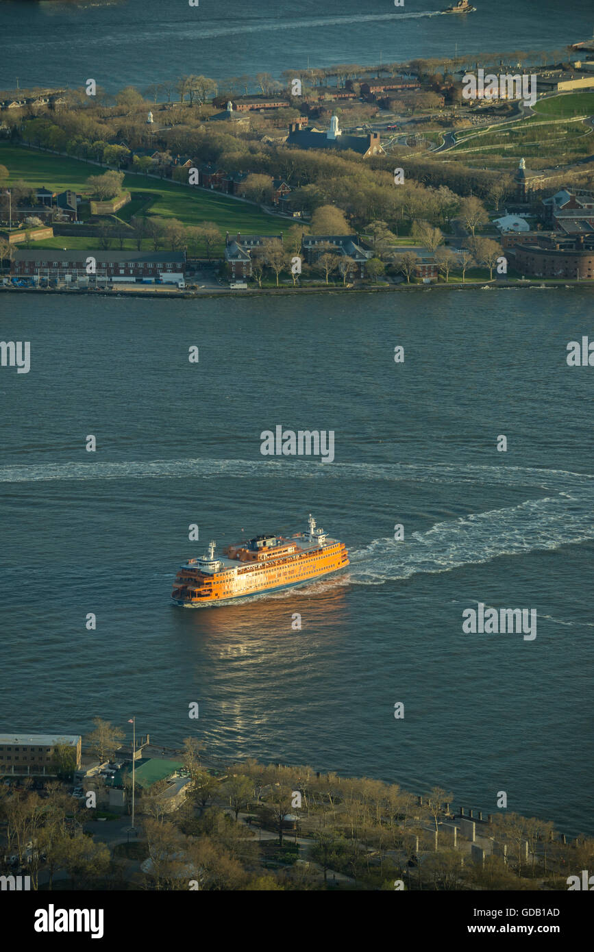 Stati Uniti d'America,New York,Brooklyn,Governors Island,Staten Island Ferry Foto Stock