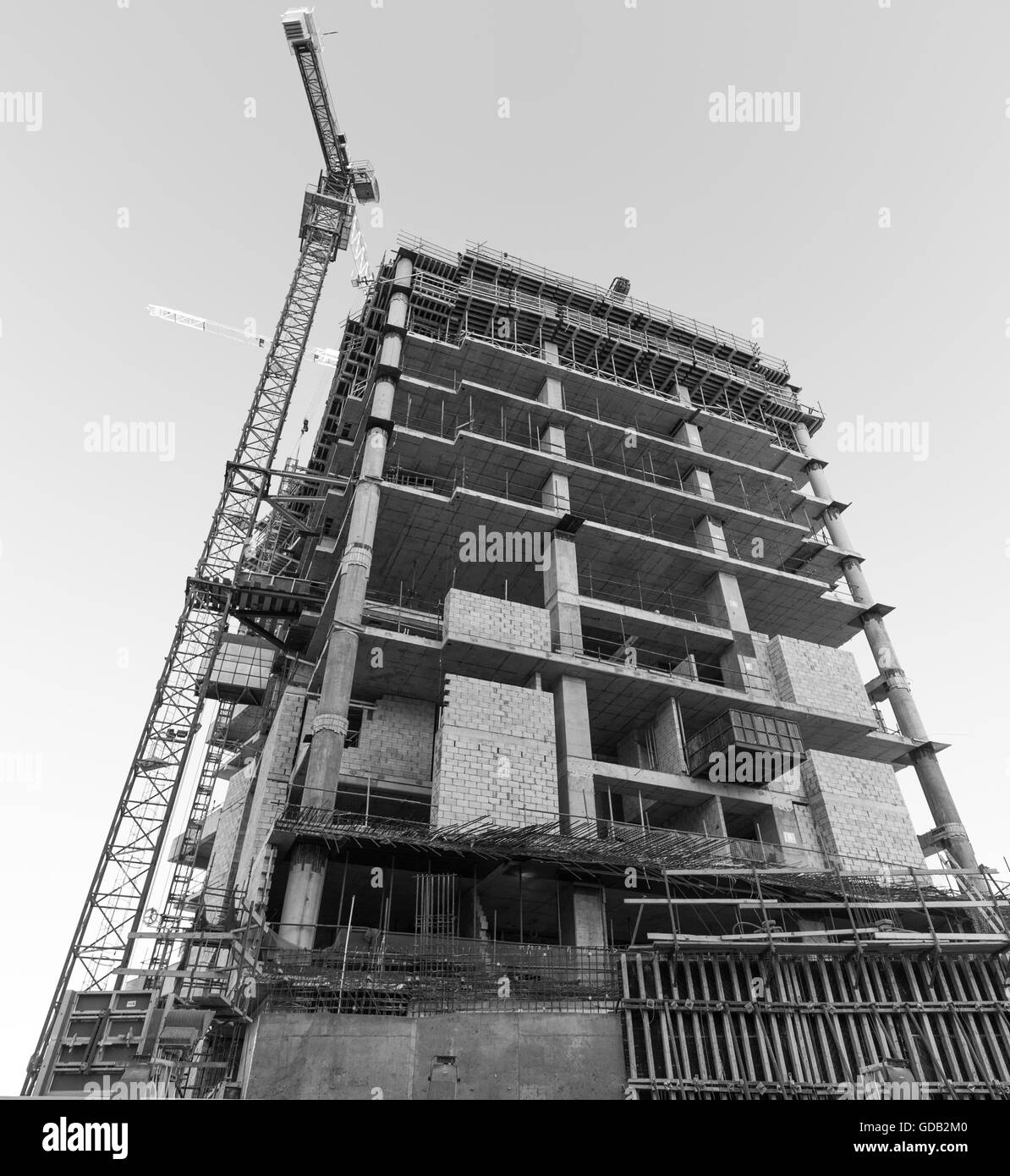 Sotto la costruzione dell'edificio. Foto Stock