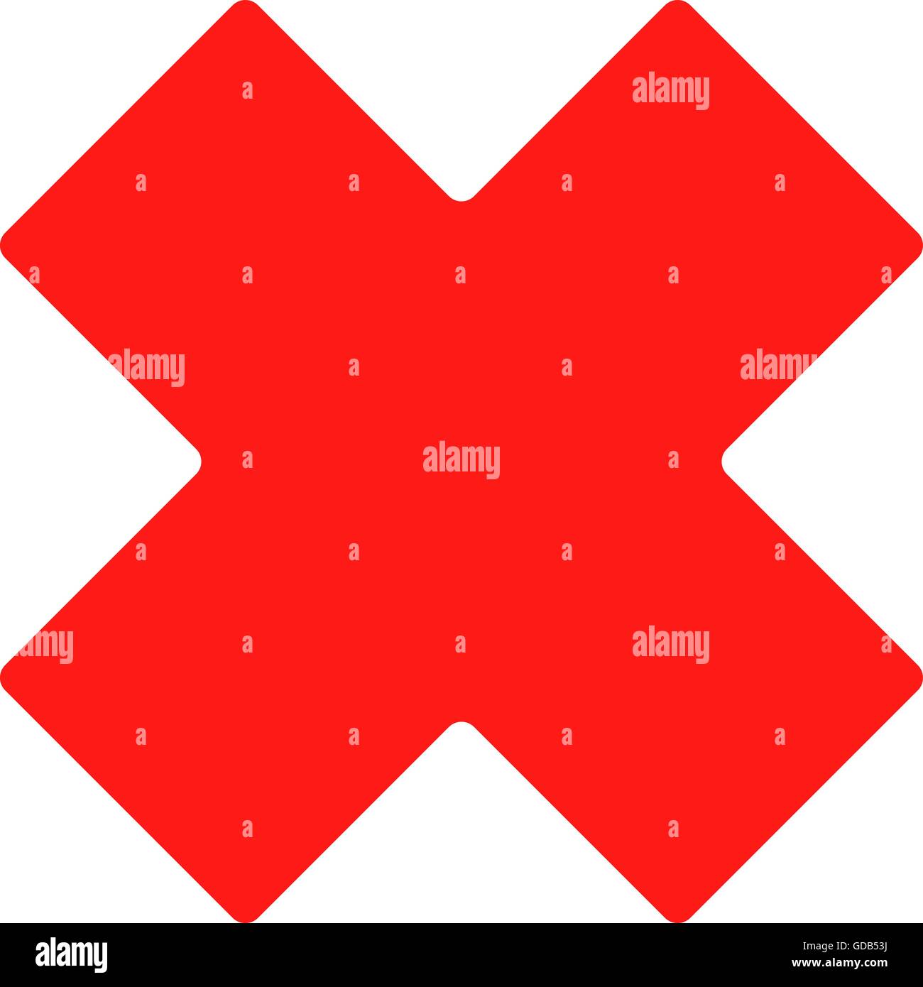 Il simbolo a forma di Red Letter H. intonaco rosso. La cancellazione o la terminazione del pulsante. Illustrazione Vettoriale