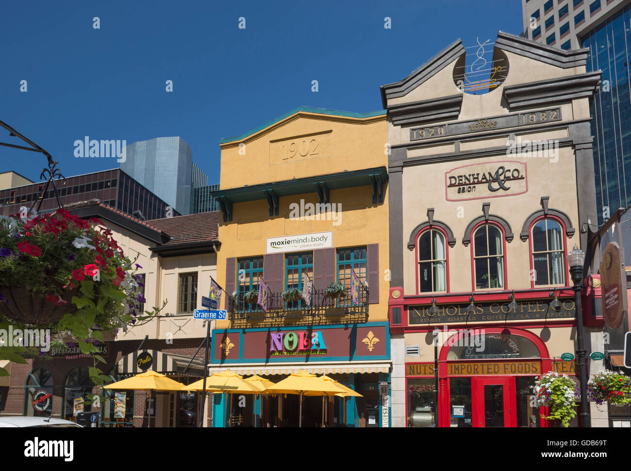 Ristoranti piazza del mercato in centro di Pittsburgh Pennsylvania USA Foto Stock