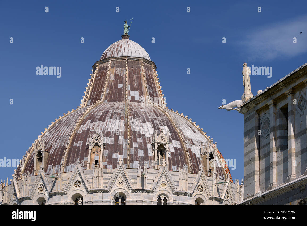 Cupola del Battistero di Pisa Foto Stock