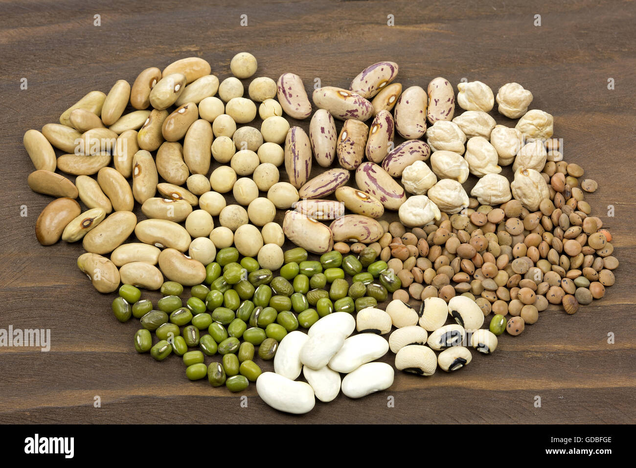 I legumi sono buone fonti di a base di vegetali proteine nella dieta vegana Foto Stock