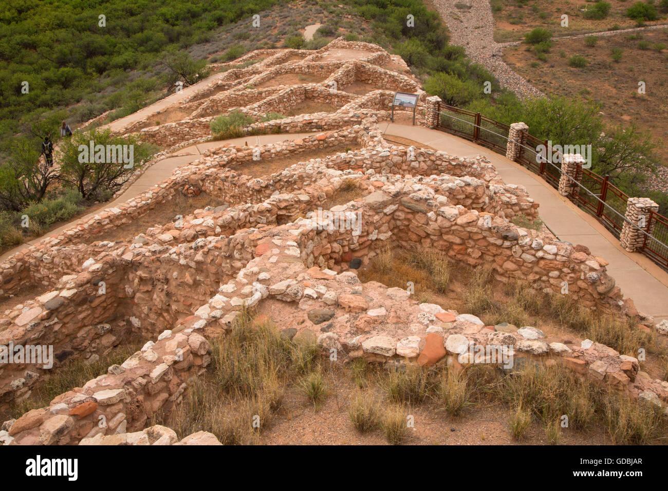 Tuzigoot Rovine Pueblo, Tuzigoot monumento nazionale, Arizona Foto Stock