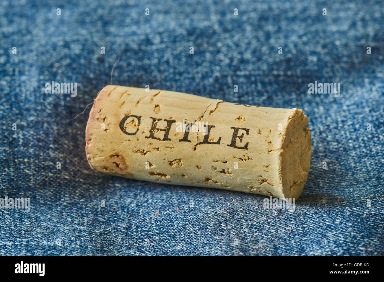 Il Cile il vino cileno tappo di sughero Foto Stock