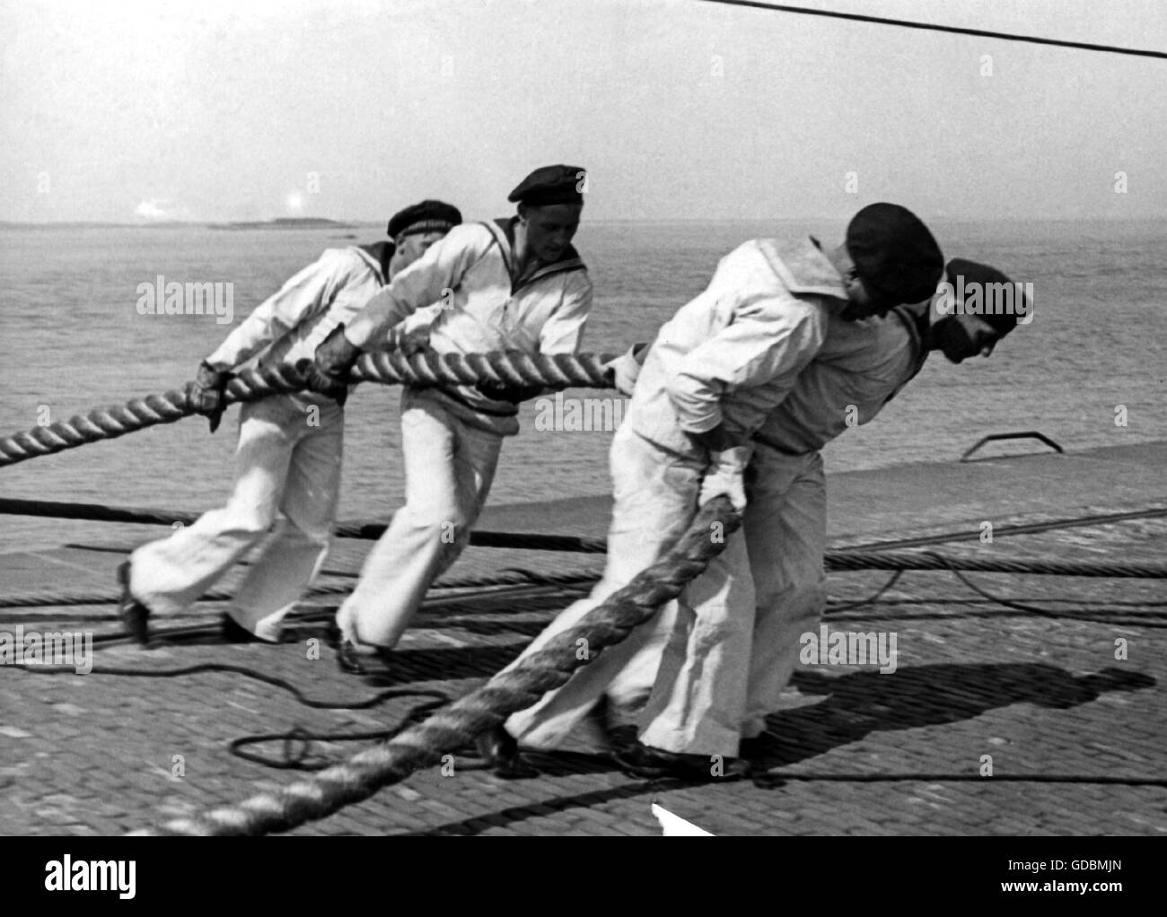 Trasporti / trasporto, navigazione, equipaggio, marinai durante il lavoro, circa 1960, diritti aggiuntivi-clearences-non disponibile Foto Stock