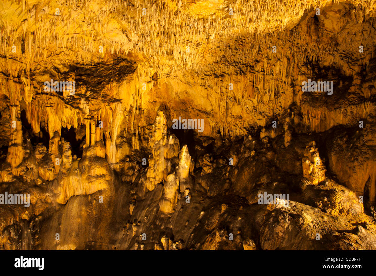 Grotta di stalattiti, Rudine, Krk, Croazia, golfo di Kvarner, Adria, Croazia Foto Stock