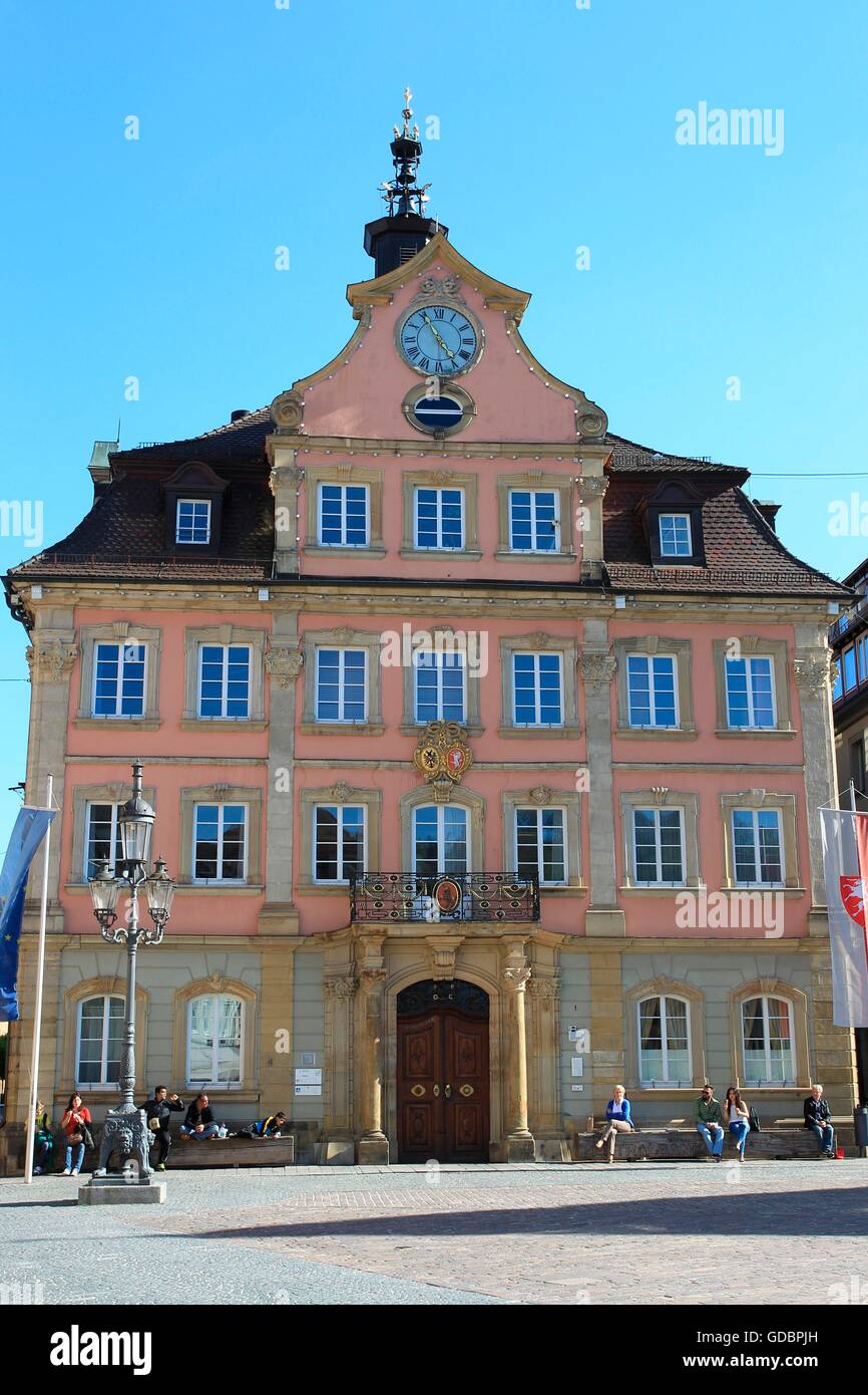 City Hall di Schwaebisch Gmuend, Baden Wuerttemberg, Germania Foto Stock