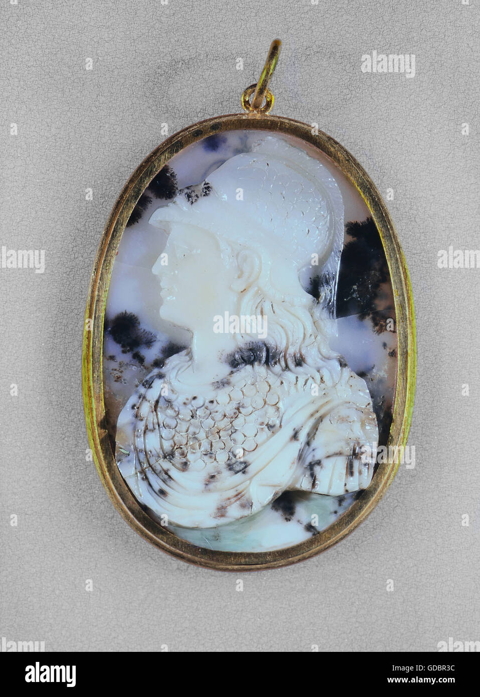 Alexander III "grandi", 356 - 10.6.323 BC, re di Macedonia 336 - 323 BC, ritratto, cameo nel modo di Ottavio Miseroni, cornice in 1619, Kunsthistorisches Museum, Vienna, Foto Stock