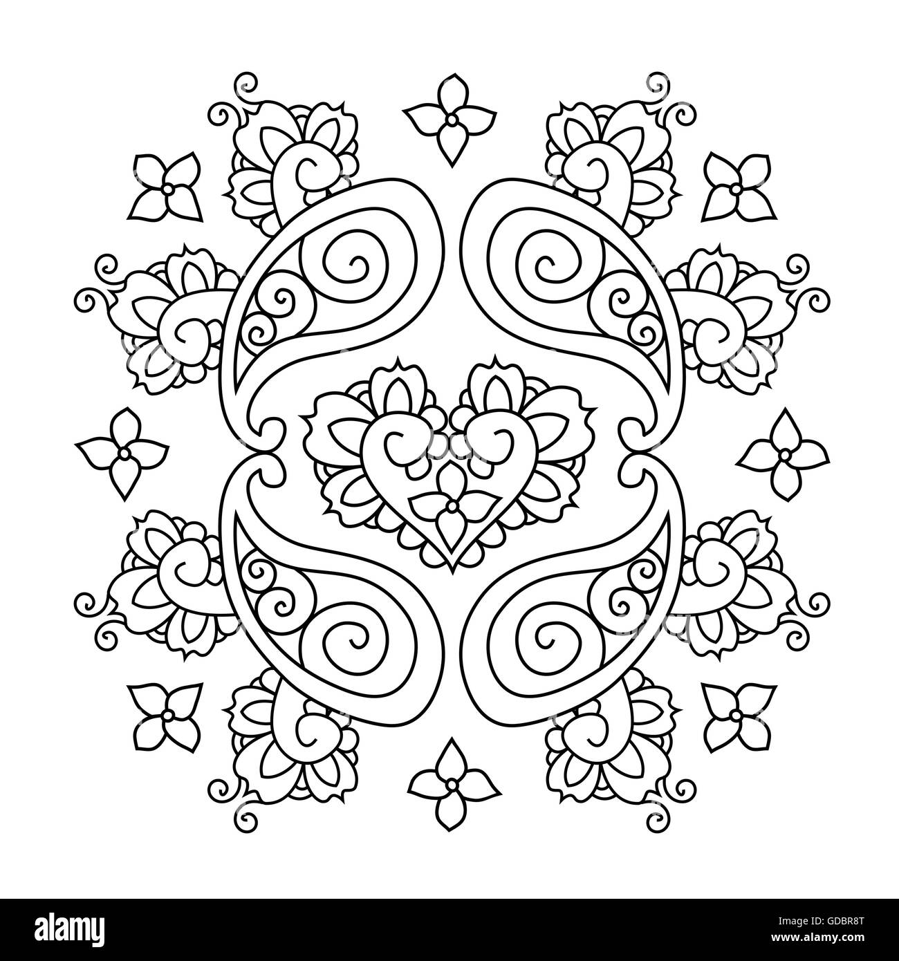 Abstract Mendie Mandala. Illustrazione Vettoriale Illustrazione Vettoriale