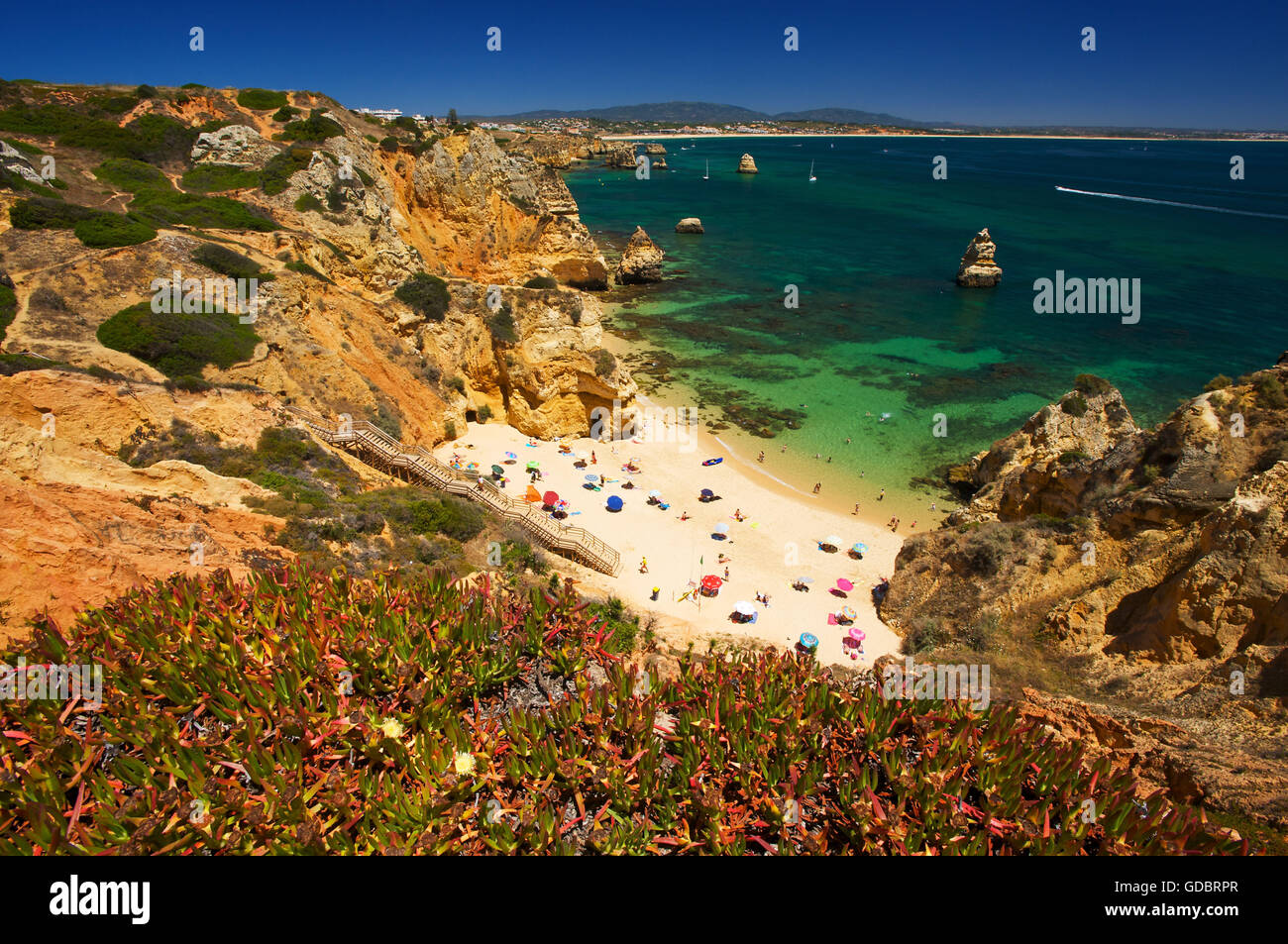 Praia do Camilo, Algarve, PORTOGALLO Foto Stock