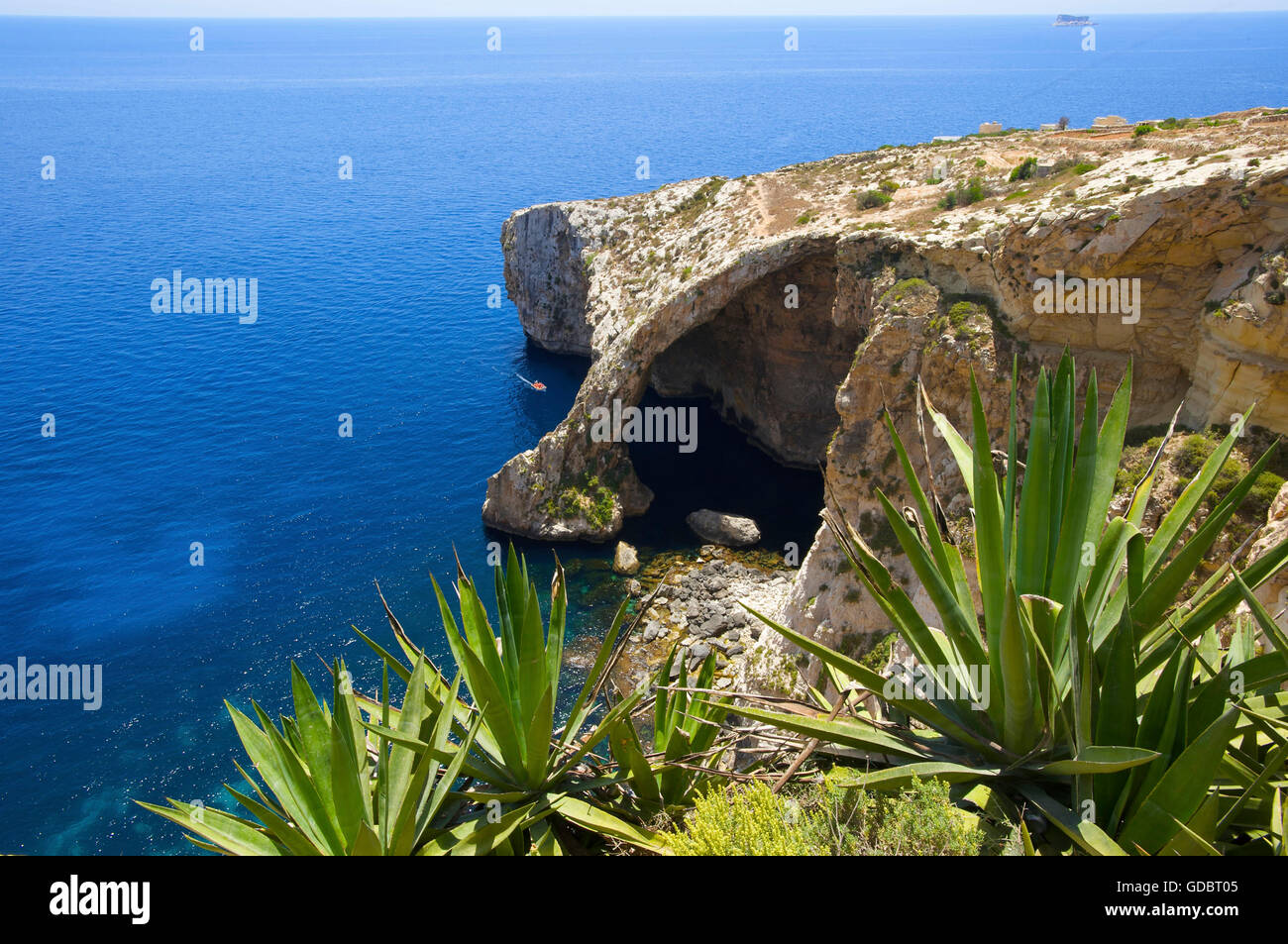 Blue Grotto, Malta Foto Stock