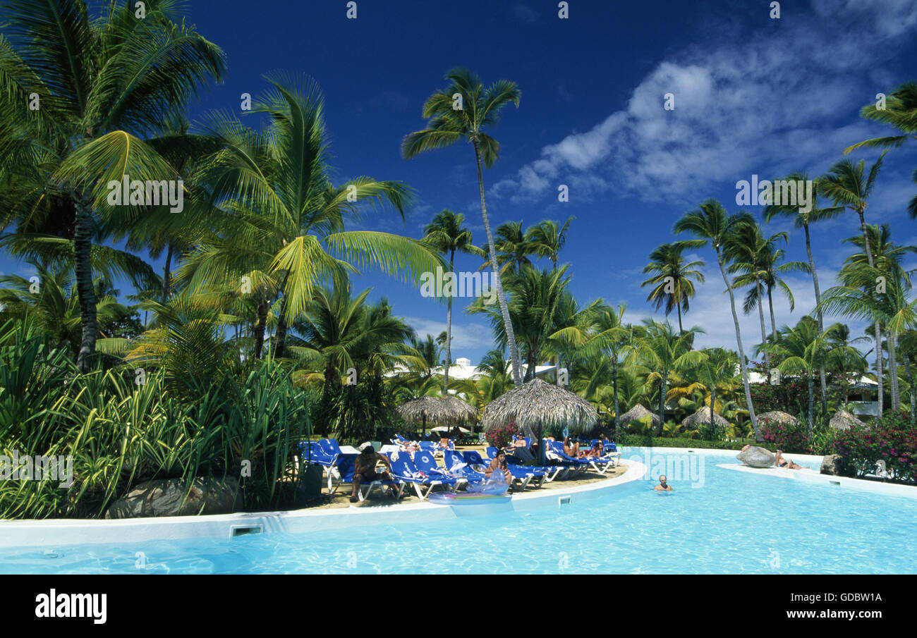 Melia Caribe Tropical Hotel in Playa Bavaro, Punta Cana, Repubblica Dominicana, dei Caraibi Foto Stock