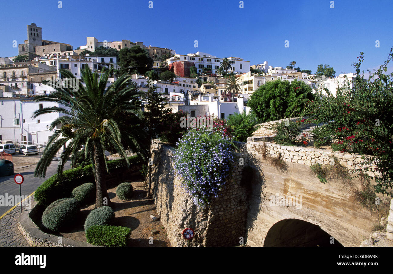 Dalt Vila, Città Vecchia, Ibiza-Town, Ibiza, Isole Baleari, Spagna Foto Stock