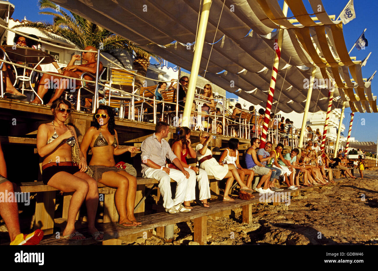 Cafe Savannah in San Antonio, Ibiza, Isole Baleari, Spagna Foto Stock