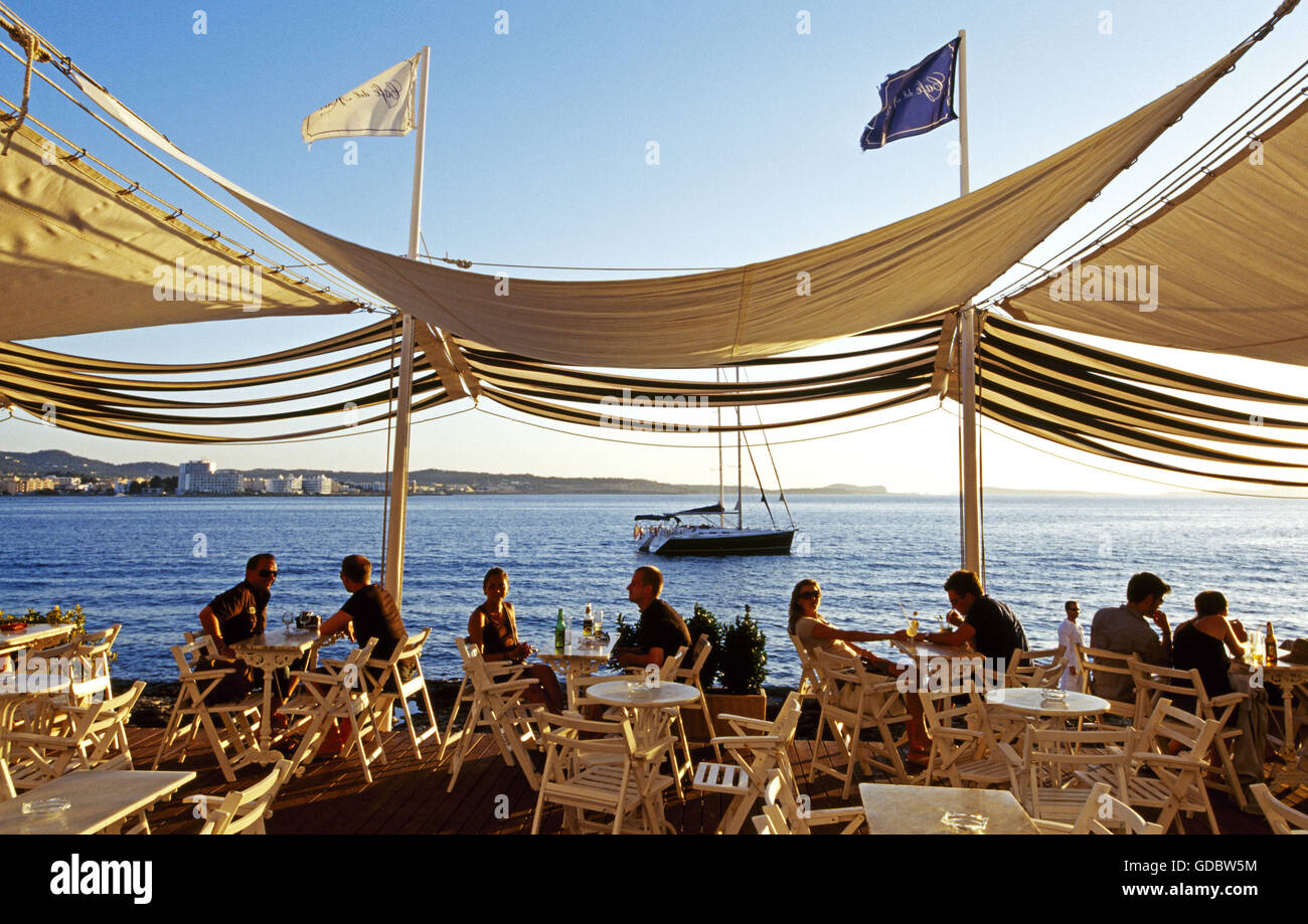 Cafe Savannah in San Antonio, Ibiza, Isole Baleari, Spagna Foto Stock