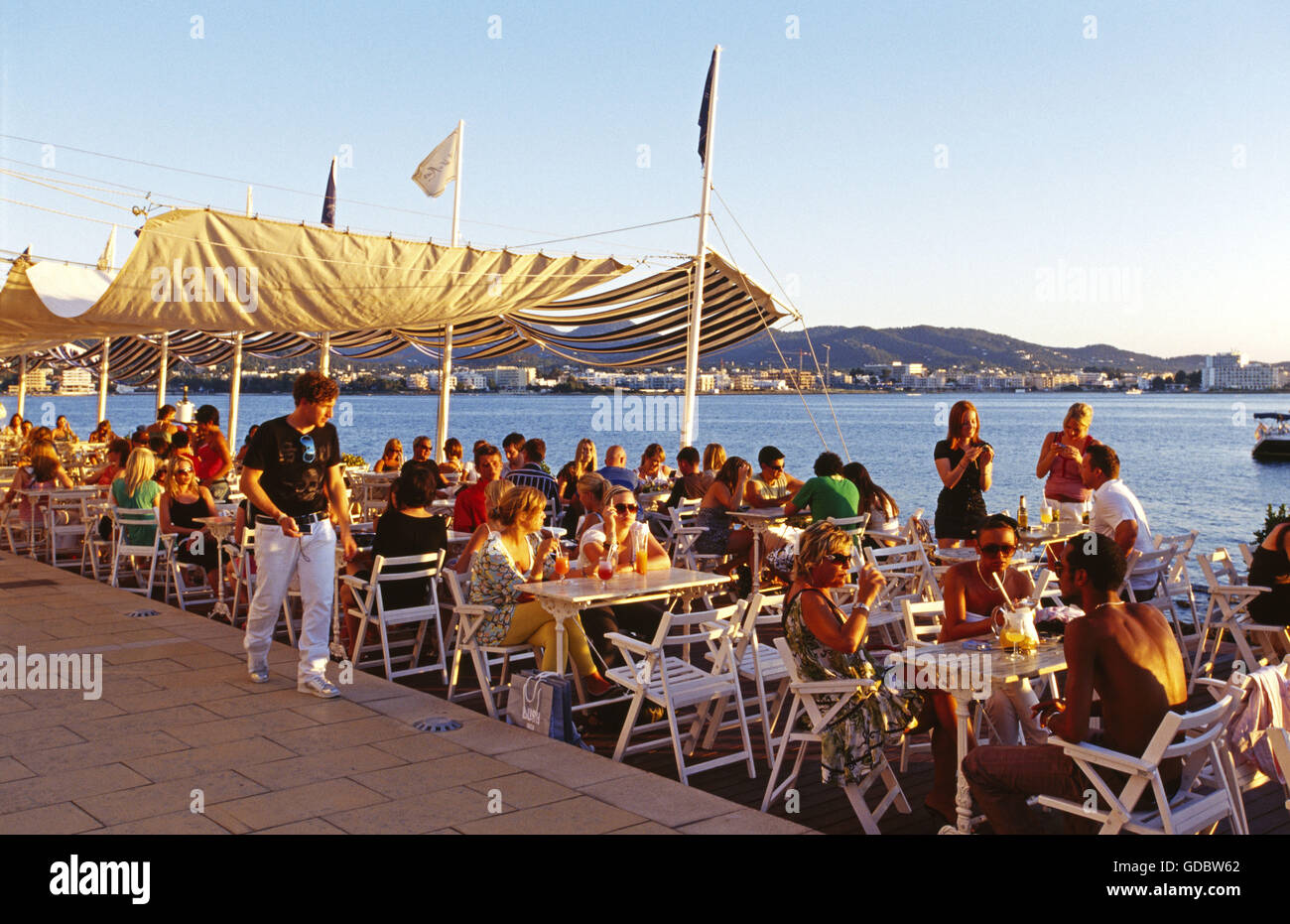 Cafe Savannah in San Antonio, Ibiza, Isole Baleari, Spagna Foto Stock