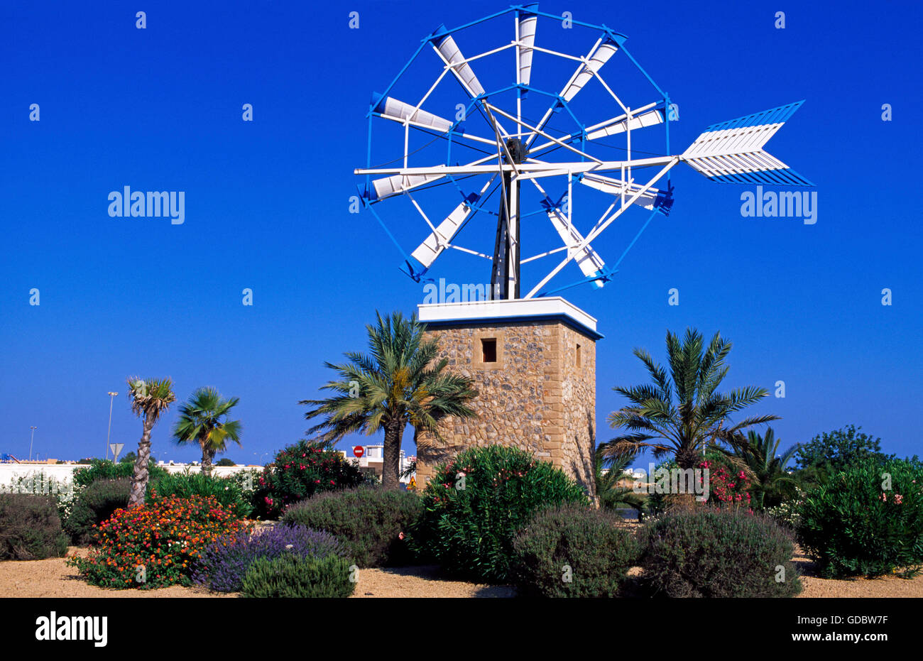 Mulino di Sant Jordi, Ibiza, Isole Baleari, Spagna Foto Stock