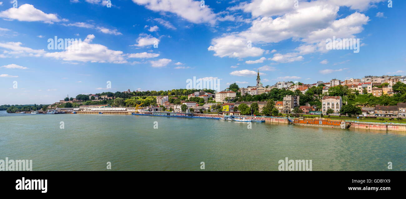 Vista panoramica alla città di Belgrado in Serbia Foto Stock