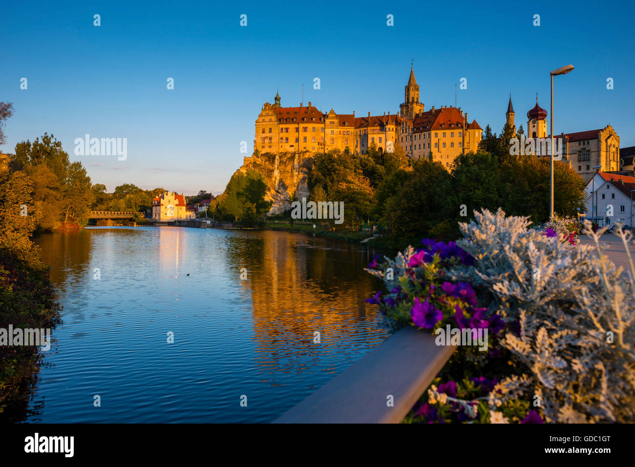 L'architettura,Baden-Wurttemberg,germania,Danubio,l'Europa,Hohenzollern Sigmaringen,Hohenzollernschloss,residence Castello,castello Foto Stock