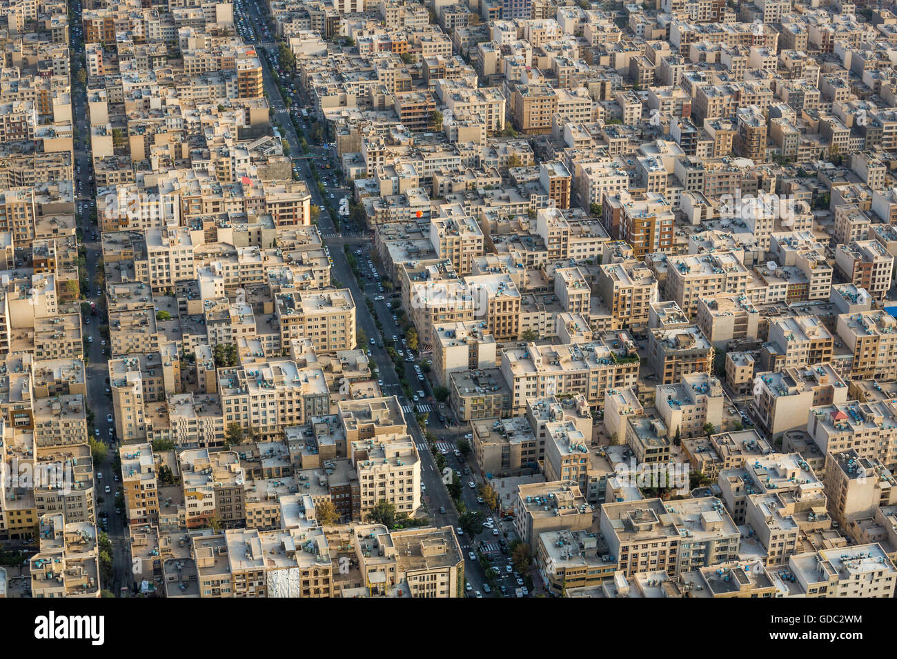 Iran,città di Teheran,Teheran città dalla torre Milad. Foto Stock