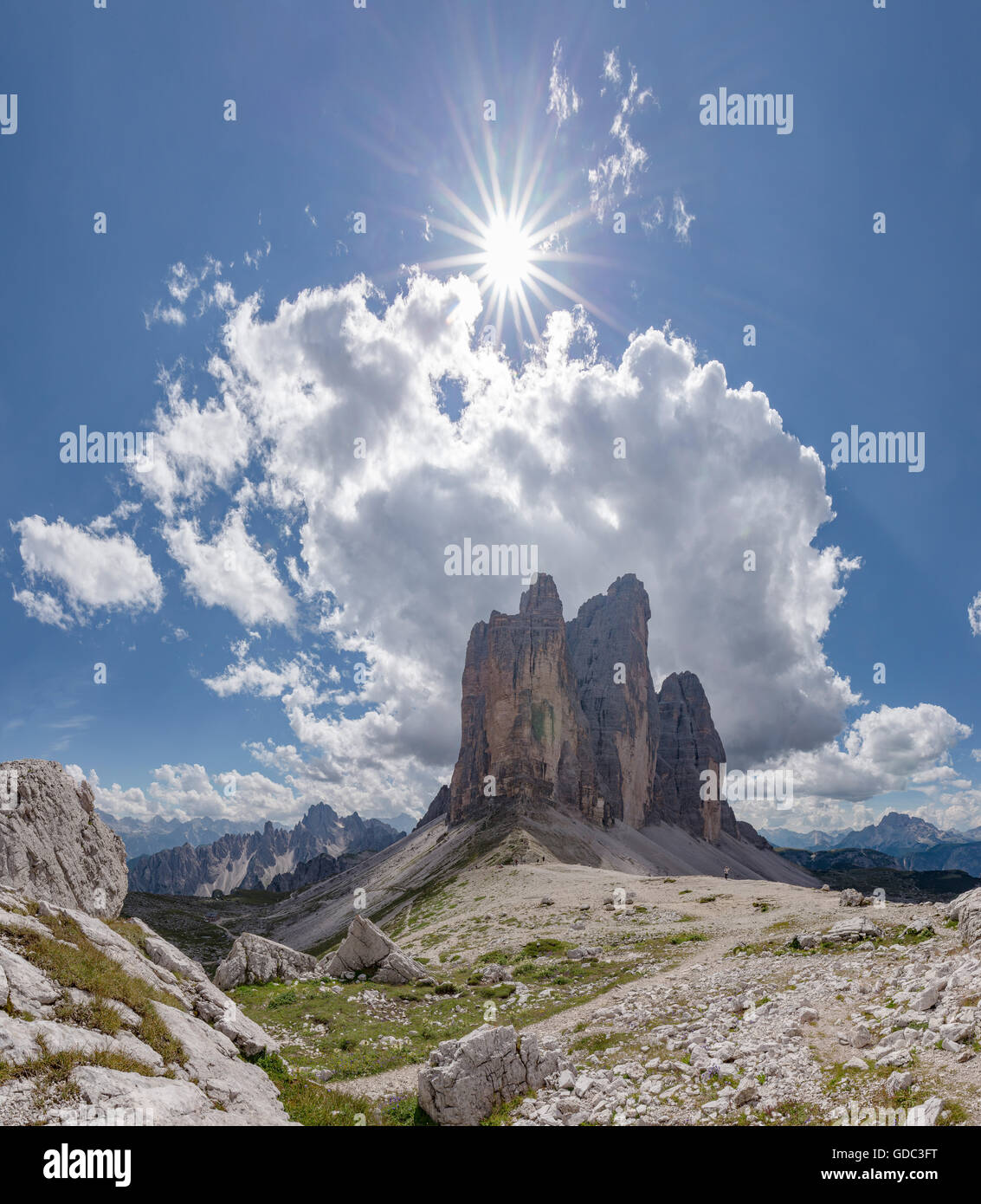 Misurina,Italia,Il Drei Zinnen,Tre Cimi di Laveredo Foto Stock