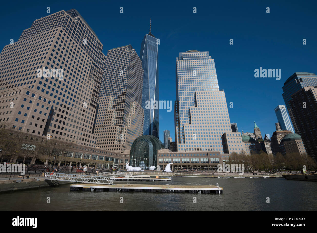 Stati Uniti d'America,Costa Orientale,New York,Lower Manhattan,One World Trade Center Foto Stock