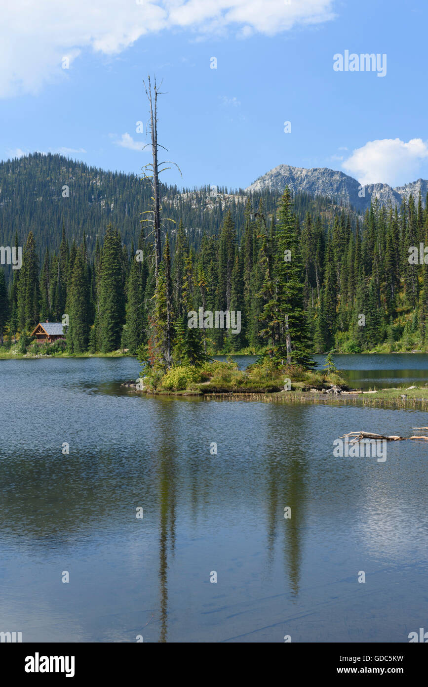 Canada,British Columbia, Kootenay,summit,Selkirk montagne,lago,montagna,summit Foto Stock