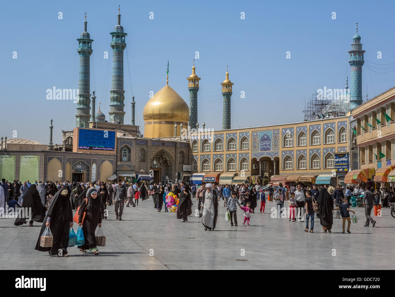 Iran,Qom città,Hazrat-e Masumeh (santo santuario) Foto Stock
