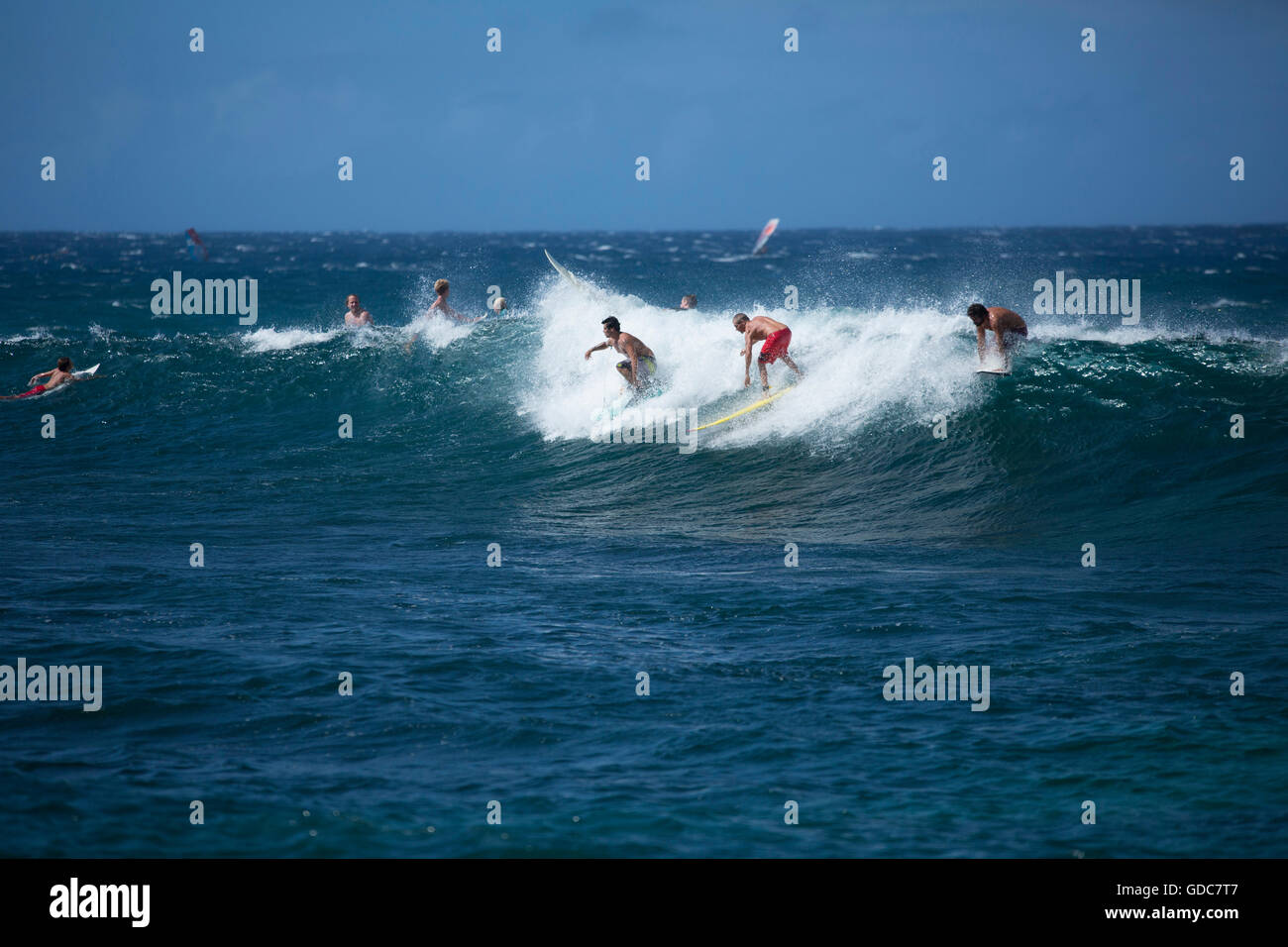 Maui,beach,seashore,para,STATI UNITI D'AMERICA,Hawaii,l'America,bagno,sport d'acqua,surf,nessun modello-release, Foto Stock