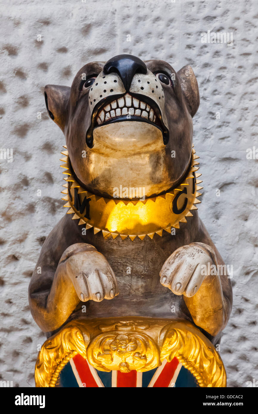 L'Inghilterra,Londra,Greenwich,Museo Marittimo Nazionale,Nave la polena raffigurante il British Bulldog Foto Stock