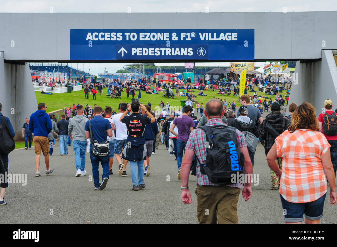 Ventole a Silverstone race track durante la F1 Formula One week-end Foto Stock