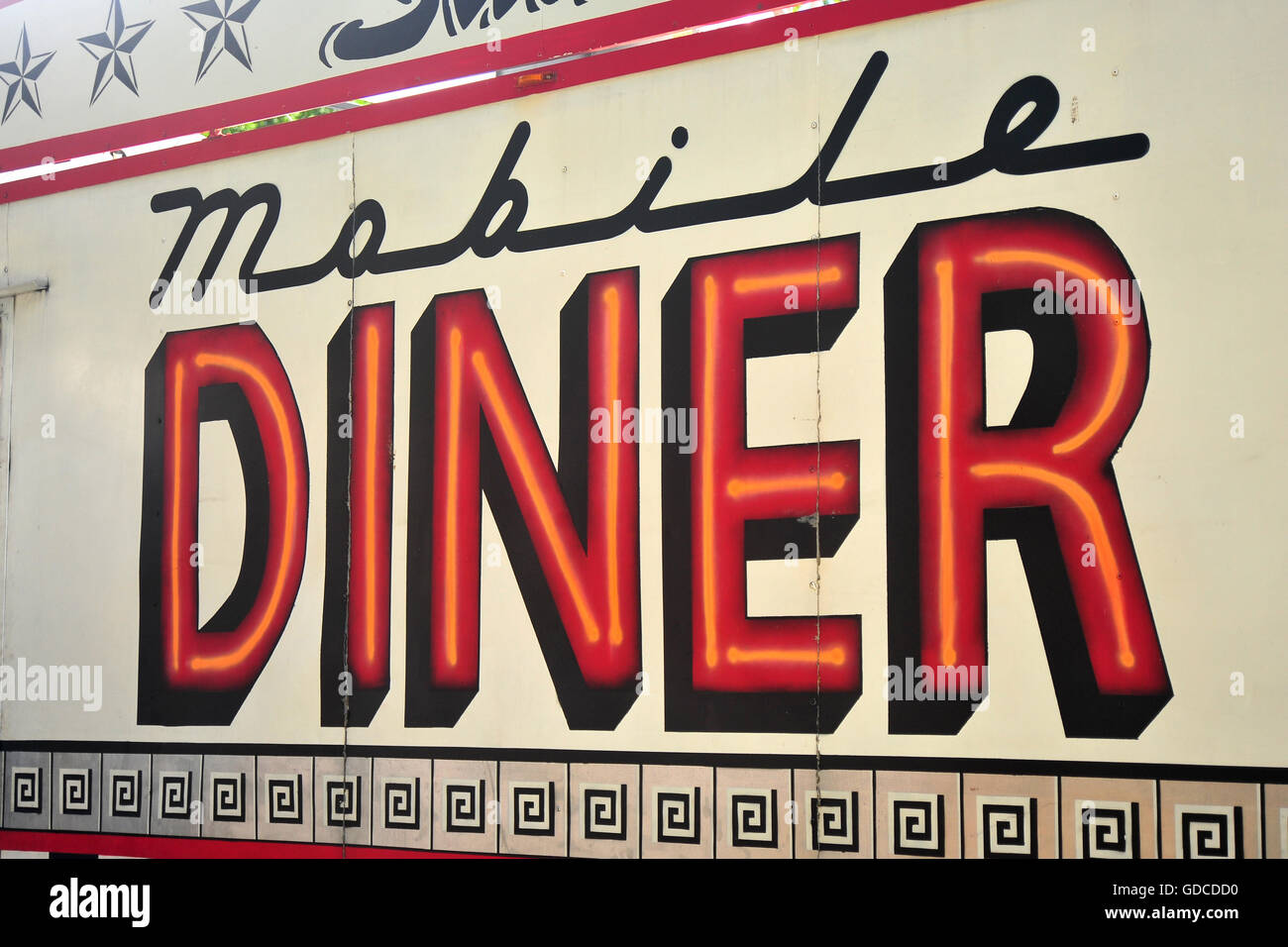 Un mobile Diner come un festival a Londra, Ontario in Canada. Foto Stock