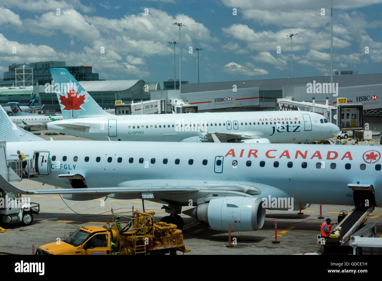 Air Canada getti all'Aeroporto Internazionale Pearson di Toronto Foto Stock