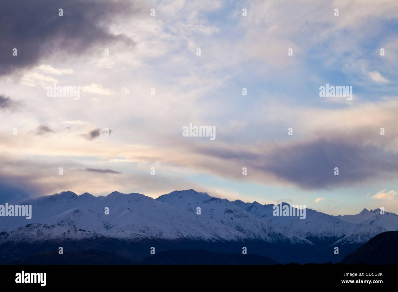 Isola del Sud lo scenario paesaggistico di Central Otago, Nuova Zelanda Foto Stock