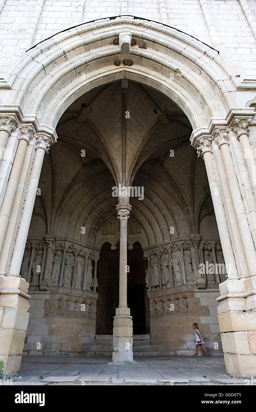 L'Europa, Francia, Indre et Loire, Candes Saint Martin, la chiesa di San Martino Foto Stock
