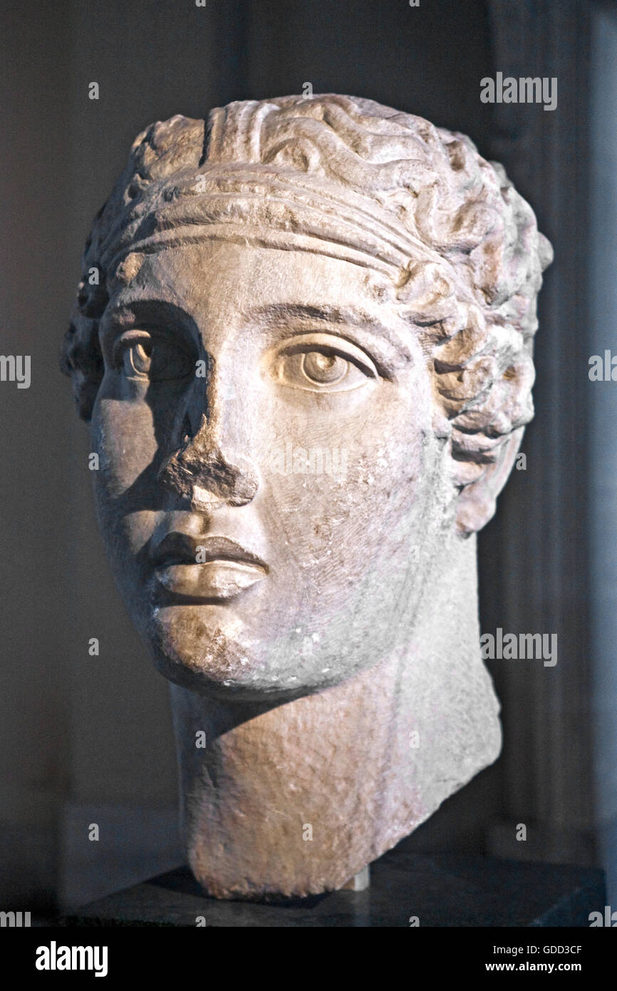 Sappho, circa 620 a.C. - circa 570 a.C., autore/scrittore greco, ritratto, collezione di antiquariato, museo archeologico, Istanbul, Foto Stock