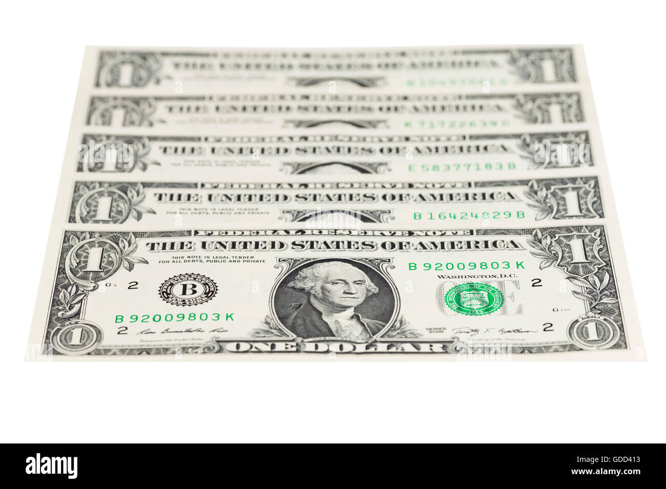 USA un dollaro banconote Foto Stock