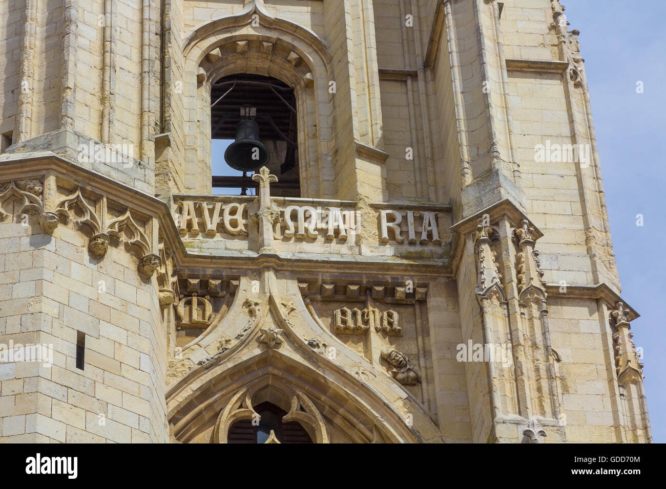 Famosa Cattedrale di Leon in Spagna Foto Stock