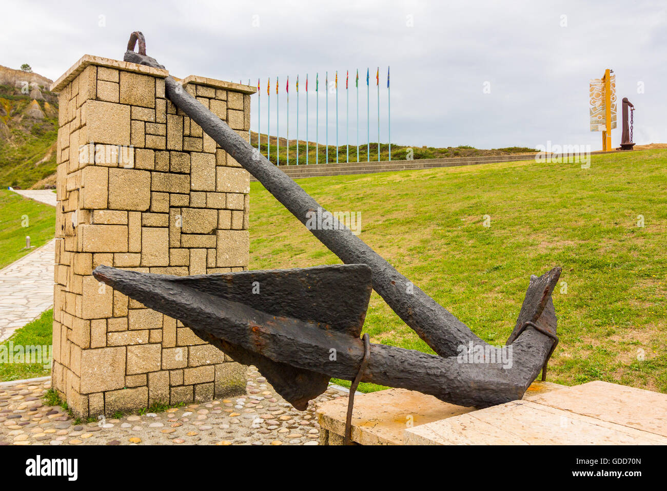 I dettagli di ancoraggio old ship Foto Stock