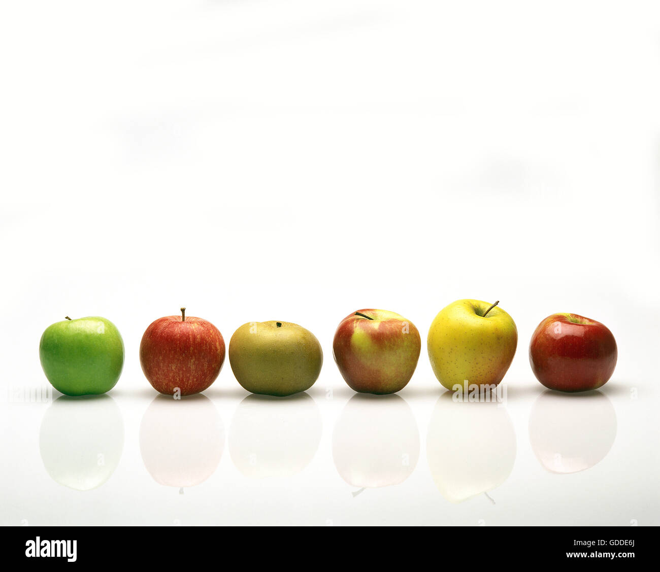 Mele : Granny Smith, Calville, Pink Lady, Granada, dorate e Royal Gala Foto Stock