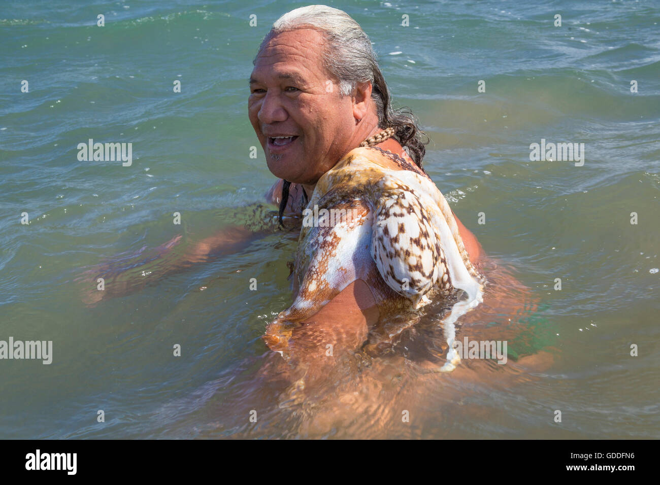 Molokai,locali,Polynesian,nessun modello-release,l'uomo,mare,Octopus,STATI UNITI D'AMERICA,Hawaii,l'America, Foto Stock