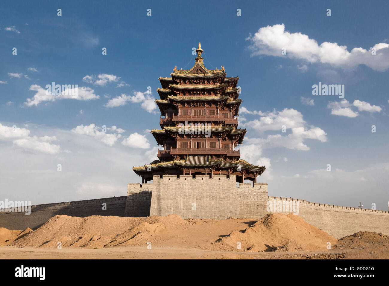 Cina,nella provincia di Shanxi,Datong City,mura antiche della città Foto Stock