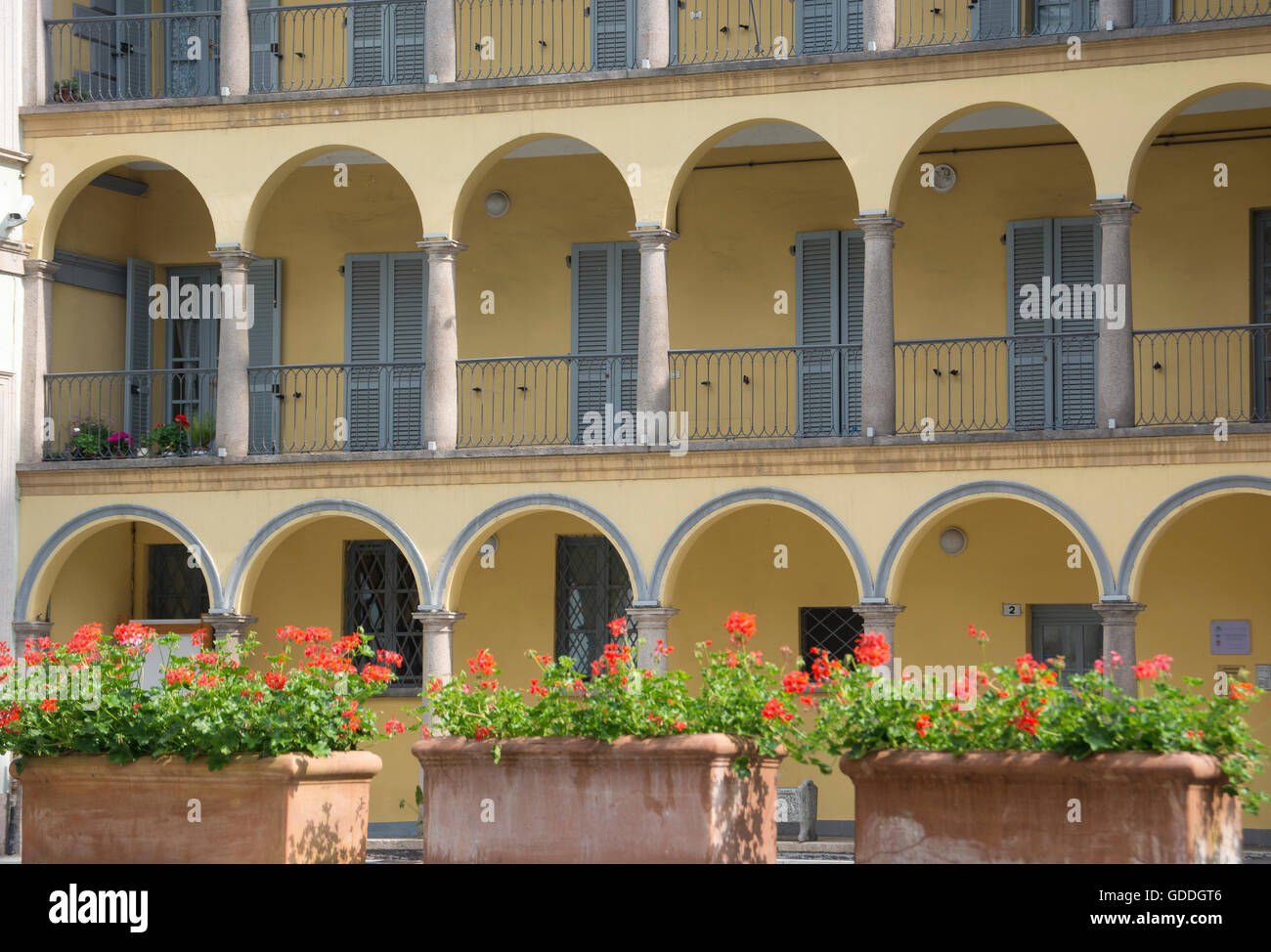 L'Italia,l'Europa,Nord Italia,Piemont,Domodossola,Città Vecchia,palace Foto Stock