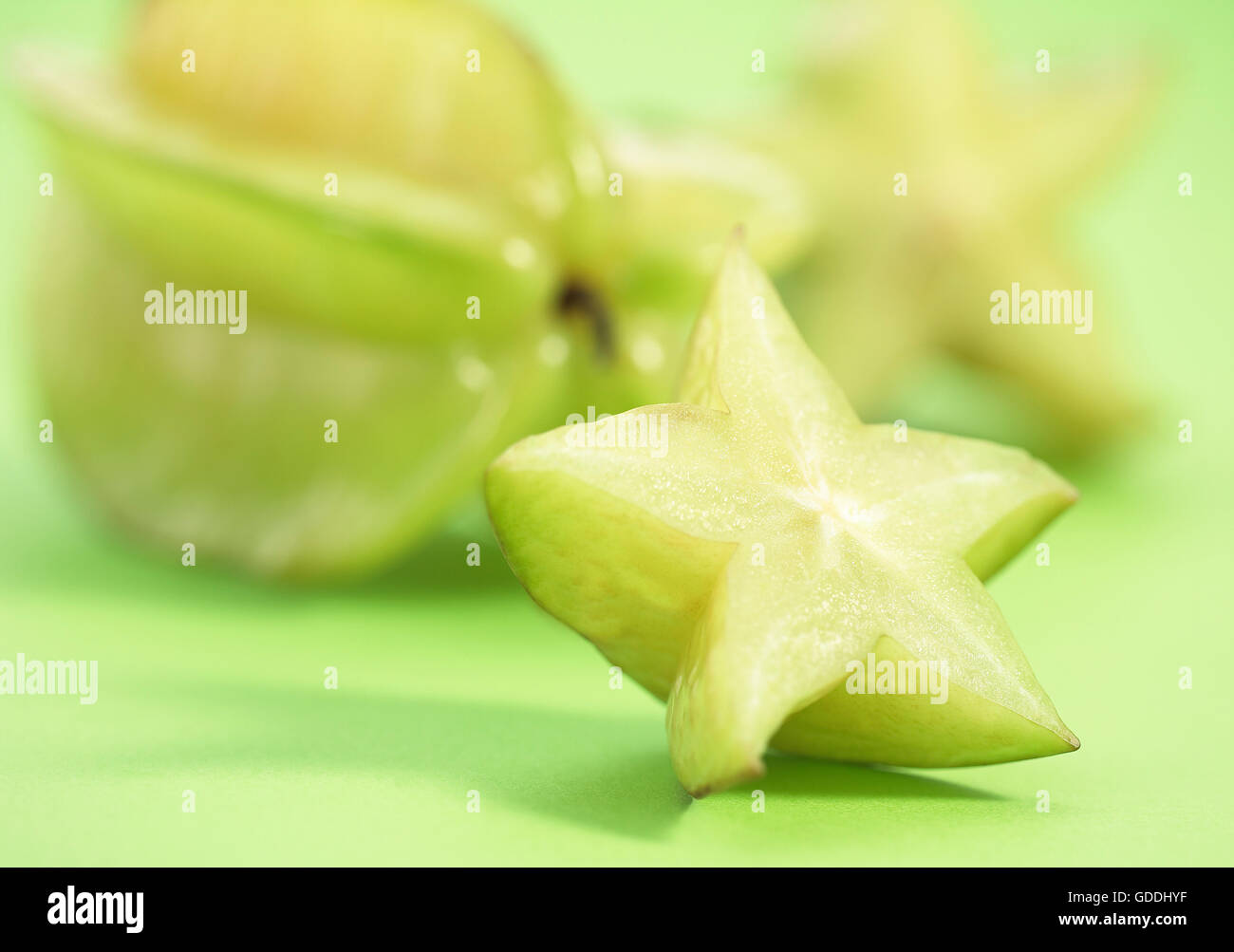 Carambole Star Fruit, Averrhoa carambola, la frutta esotica Foto Stock