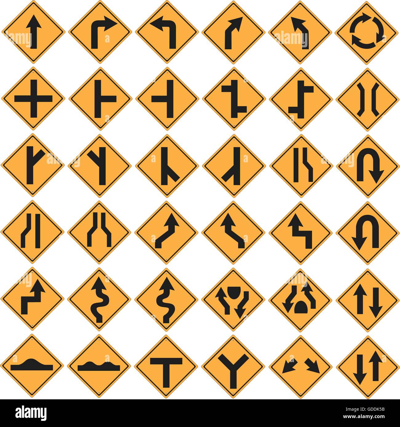 Segno di traffico impostato isolato illustrazione vettoriale. Illustrazione Vettoriale